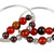Warm-Toned Multi-Gemstone Beaded Hoop Earrings 'Fearless Alignment'