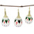 Set of Three Hand-Painted White Dried Gourd Ornaments 'White Eve'