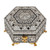 Handcrafted Wood Jewelry Box with Tin Aluminum Brass Accents 'Fabulous Hexagon'