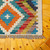 1.5x1.5 Uzbek Hand-Knotted Geometric-Themed Wool Area Rug 'Magnetic Rhombus'