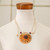 Hand-Painted Calabash Gourd Sunflower Pendant Necklace 'Sunflower Spirit'