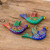 3 Dove Ceramic Magnets with Hand-Painted Floral Accents 'Cheerful Doves'
