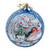 Hand-Painted Winter-Themed Landscape Ceramic Ornament 'Winter in the Village'