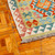 3x5 Rhombus-Themed Wool Area Rug Hand-Knotted in Uzbekistan 'Stylish Patterns'