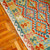 3x5 Rhombus-Themed Wool Area Rug Hand-Knotted in Uzbekistan 'Stylish Patterns'