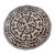 Brown and Beige Round Shyrdak Wool Rug 8 Feet Diameter 'Empire Heart'