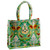 Pomegranate-Themed Green Silk Velvet Handle Bag 'Green Adoration'