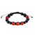 Adjustable Orange and Black Multi-Gemstone Beaded Bracelet 'Orange Realms'