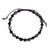 Handcrafted Dark Hematite and Obsidian Macrame Bracelet 'Bold Mysticism'