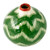 Green Hand-Painted Uzbek Ikat Patterned Glazed Ceramic Vase 'Uzbek Ikat Style'