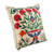 Classic Floral Embroidered Silk Blend Cushion Cover 'Suzani Eden'