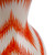 Orange and White Ikat-Patterned Glazed Ceramic Vase 'Ambitious Areas'