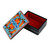 Lacquered Hand-Painted Floral Leaf Papier Mache Jewelry Box 'Colorful Flowers'