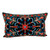 Embroidered Floral Silk and Cotton Blend Cushion Cover 'Glimpses of Majesty'