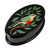 Bird-Themed Oval-Shaped Black Hand-Painted Jewelry Box 'Tender Treasure'