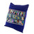 Blue Bird Theme Maya Backstrap Woven Cotton Cushion Cover 'Quiche Birds'