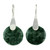 Modern Fair Trade Silver 925 Light Green Jade Earrings 'Cool Yaxha Jungle'