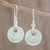 Unique Sterling Silver Dangle Jade Earrings 'Maya Memory'