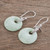 Unique Sterling Silver Dangle Jade Earrings 'Maya Memory'