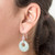 Unique Sterling Silver Dangle Jade Earrings 'Maya Memory'