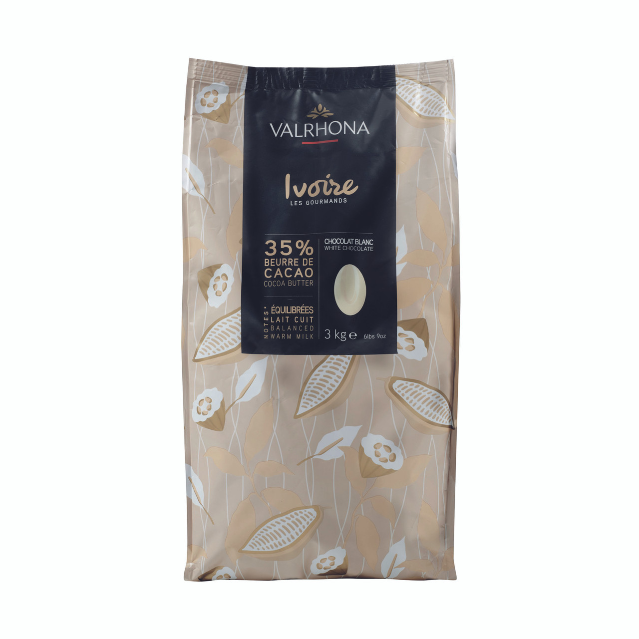 VALRHONA Ivoire ホワイトチョコレート 1キロ 2袋 Chocolate - White Chocolate - Ivoire - 906 g (2 lbs) - Valrhona