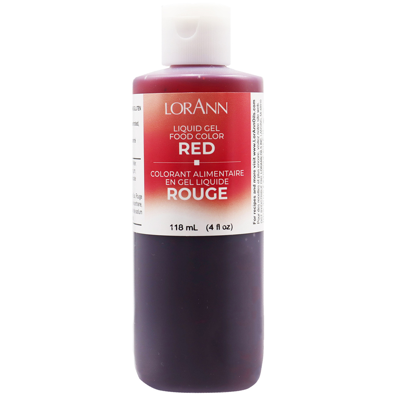 Red Food GEL Colouring - 118 mL/4 oz - LorAnn