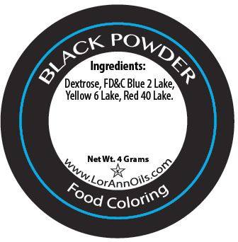 Food Colouring Powder Black 453 g / 1 lb LorAnn