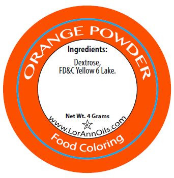 Food Colouring Powder Orange 453 g / 1 lb LorAnn