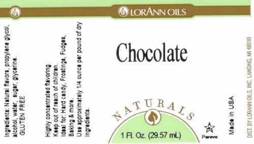 Natural Chocolate Flavour - LorAnn - 1 oz--OUT OF STOCK Natural Chocolate Flavour - LorAnn - 1 oz--OUT OF STOCK