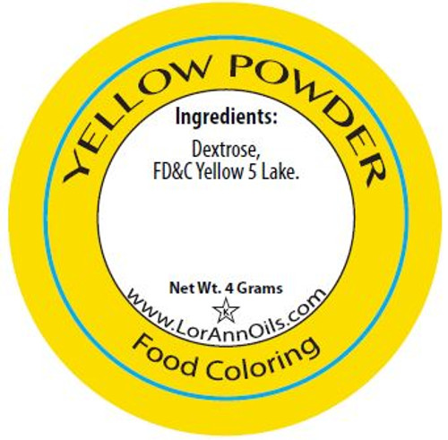 Food Colouring Powder - Yellow - LorAnn Food Colouring Powder - Yellow - LorAnn
