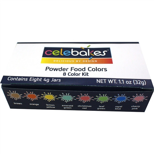 Powdered 8 Coloured Kit- Celebakes