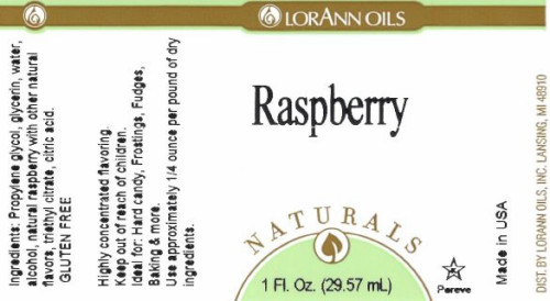 Natural Raspberry Flavour - LorAnn - 1 oz Natural Raspberry Flavour - LorAnn - 1 oz