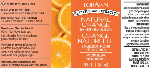 LorAnn - Orange Bakery Emulsion - 4 oz