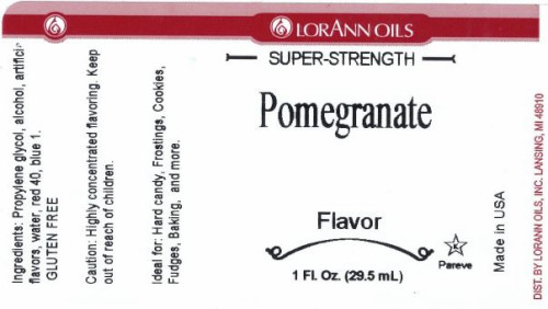 Pomegranate Flavour - 1 oz- LorAnn Pomegranate Flavour - 1 oz- LorAnn