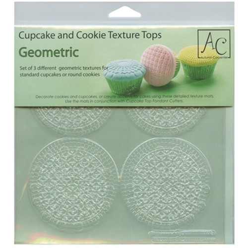 Cupcake/Cookie Texture Tops - Geometric (Set of 3) Cupcake/Cookie Texture Tops - Geometric (Set of 3)