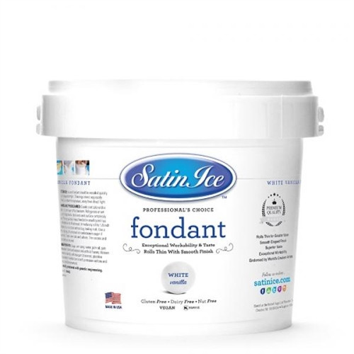 Vanilla Flavoured Fondant - Satin Ice - 2.5 kg (5.5 lbs) -White