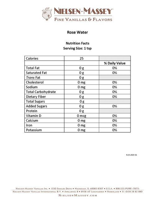 Rose Water - Nielsen Massey