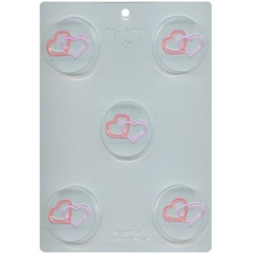 Heart - Round Cookie Chocolate Plastic Mold (Oreo)