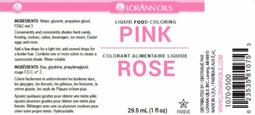 Pink Food Colouring - Liquid - 118 mL/4 oz - LorAnn Pink Food Colouring - Liquid - 118 mL/4 oz - LorAnn