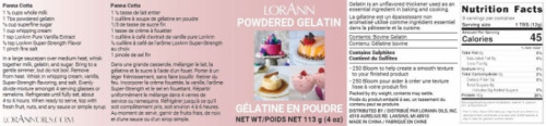Gelatin Powdered (250 Bloom)--1.72kg  LorAnn
