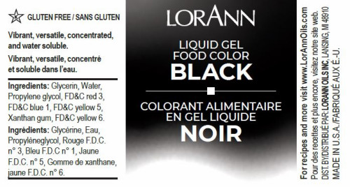 Black Food GEL Colouring - 118 mL/4 oz - LorAnn Black Food GEL Colouring - 118 mL/4 oz - LorAnn