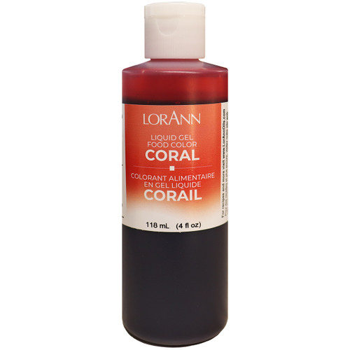 Coral Food GEL Colouring - 118 mL/4 oz - LorAnn