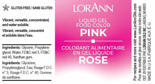 Pink Food GEL Colouring - 0.95 L/32 fl oz - LorAnn Pink Food GEL Colouring - 0.95 L/32 fl oz - LorAnn