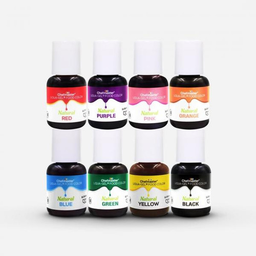 Liqua-Gel Food Colour -8 Natural Colour Kit 10 mL- Chefmaster--OUT OF STOCK