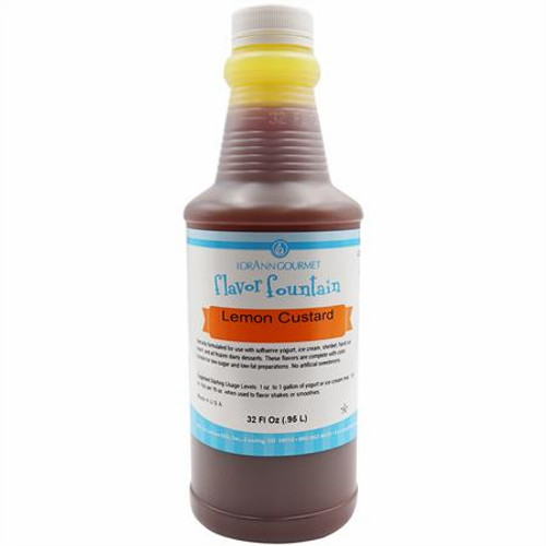Lemon Custard  Flavour Fountain - LorAnn - 946 mL / 32 oz--SPECIAL ORDER. PLEASE CALL FOR MORE DETAILS Lemon Custard  Flavour Fountain - LorAnn - 946 mL / 32 oz--SPECIAL ORDER. PLEASE CALL FOR MORE DETAILS
