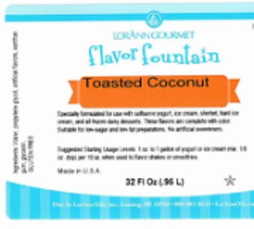 Toasted Coconut Flavour Fountain - LorAnn - 946 mL / 32 oz--SPECIAL ORDER. PLEASE CALL FOR MORE DETAILS