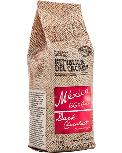 Chocolate - Dark 66% - Mexico - 2.5 kg (5.5 lb)-- Republica Del Cacao