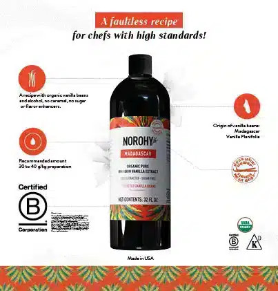 Organic Madagascar Vanilla Extract-32 oz - Norohy