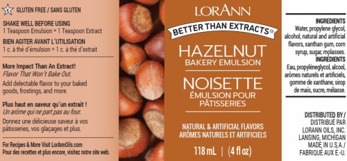 LorAnn - Hazelnut Bakery Emulsion - 16 oz
