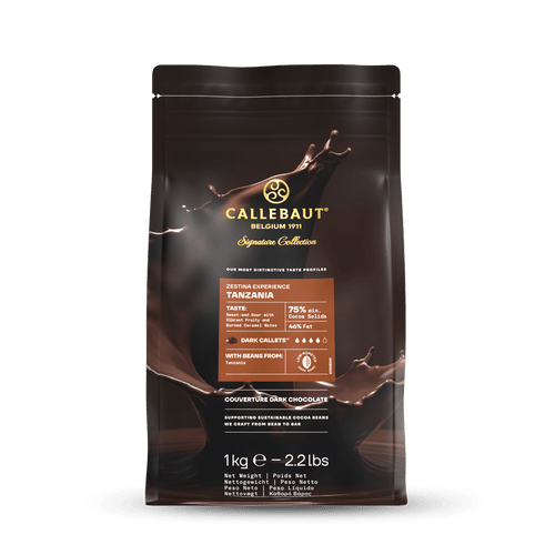 Chocolate - Dark 75% - Zestina Tanzanie -1 kg / 2.2 lbs -- Callebaut